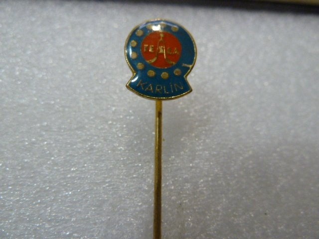 Vintage Tesla Karlin Speldje - Emaille Pin, Verzamelen, Ophalen of Verzenden, Gebruikt, Merk, Speldje of Pin