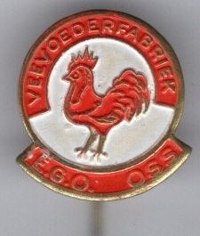 Veevoeder fabriek E.G.O. OSS rood/wit koper speldje( E_244), Verzamelen, Ophalen of Verzenden, Zo goed als nieuw, Merk, Speldje of Pin