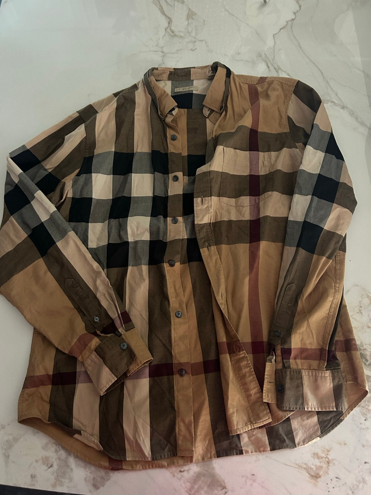 Burberry Blouse Maat M, Ophalen of Verzenden, Gedragen, Maat 38/40 (M), Meerkleurig