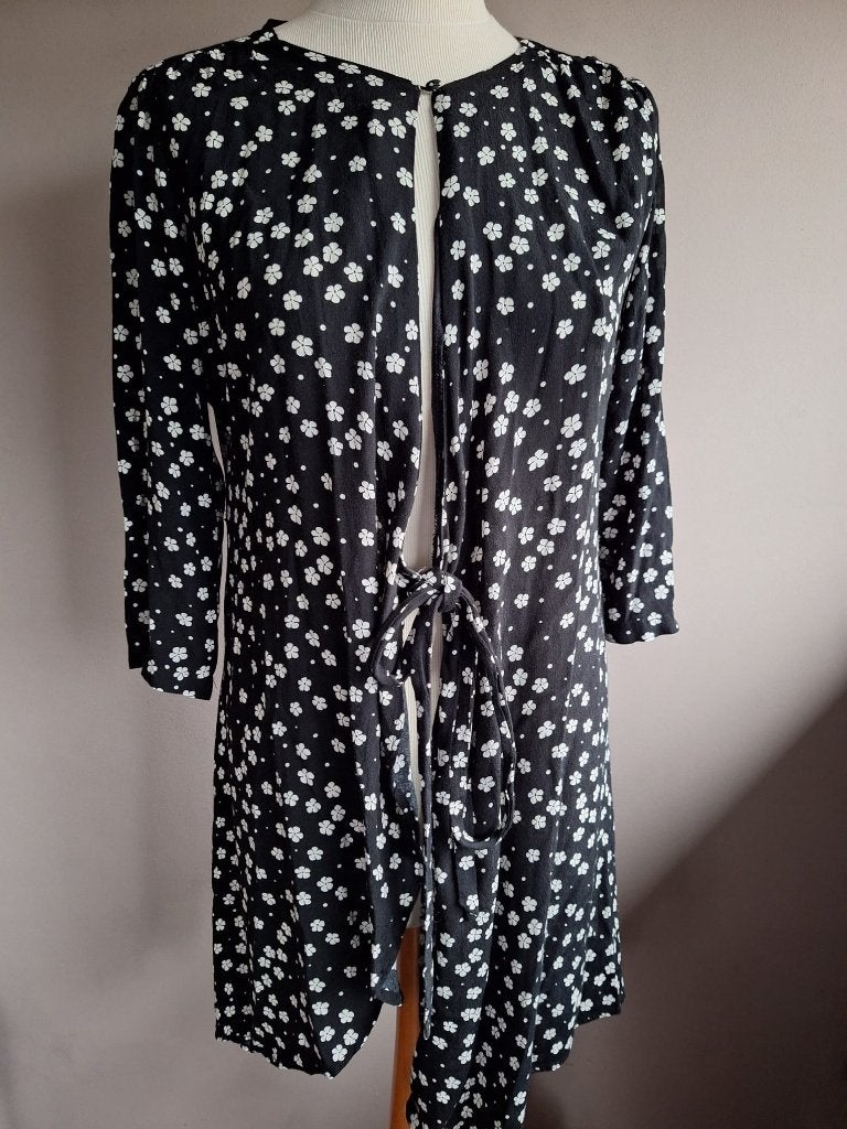 Nieuw zwart kimono jasje print van Mango, maat S/M, Mango, Zwart, Nieuw, Ophalen of Verzenden