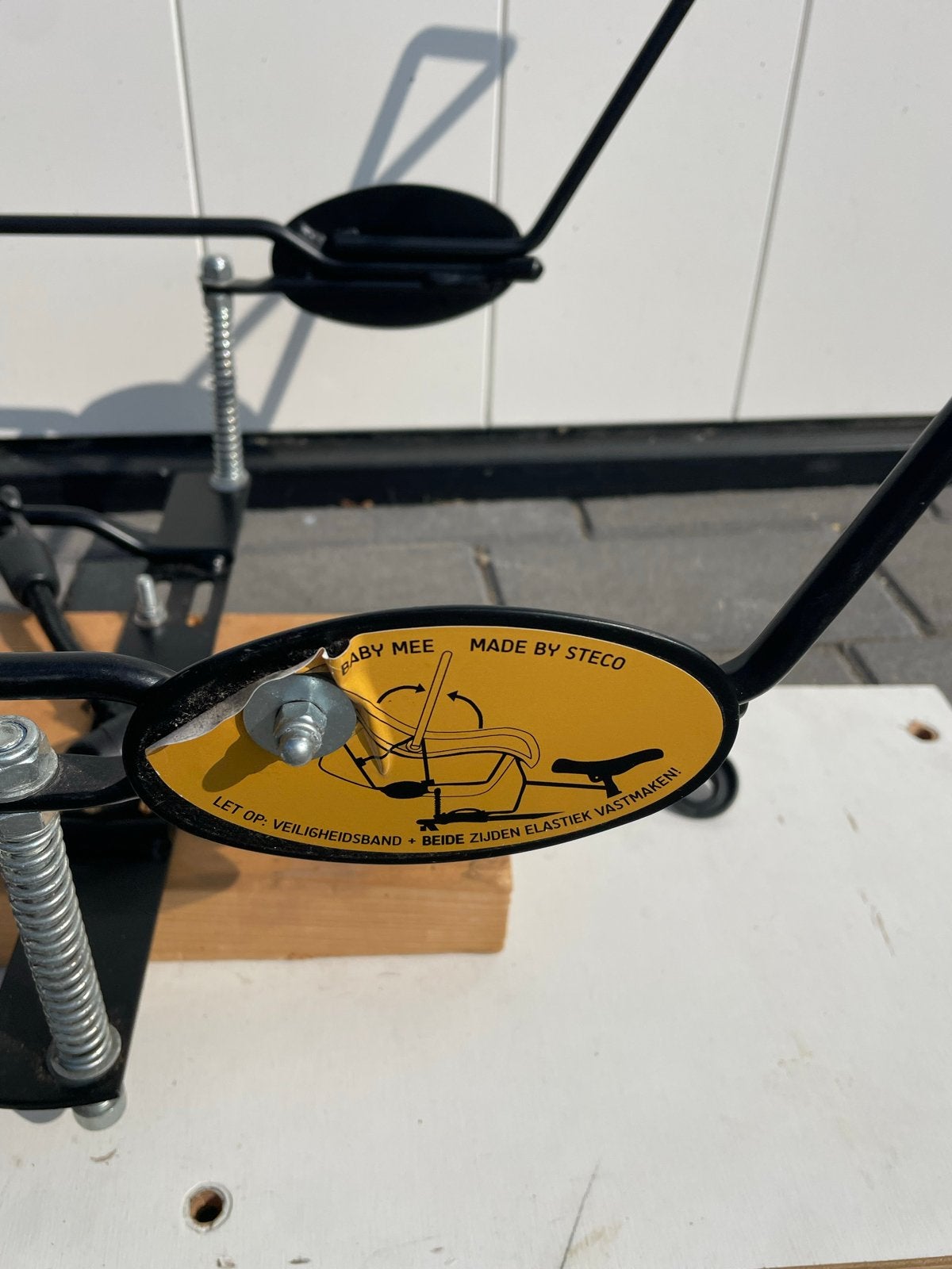 Steco Baby-Mee fietsstoeltje drager bagaedrager of bakfiets, Ophalen of Verzenden, Gebruikt, 0 t/m 10 kg, Achterzitje