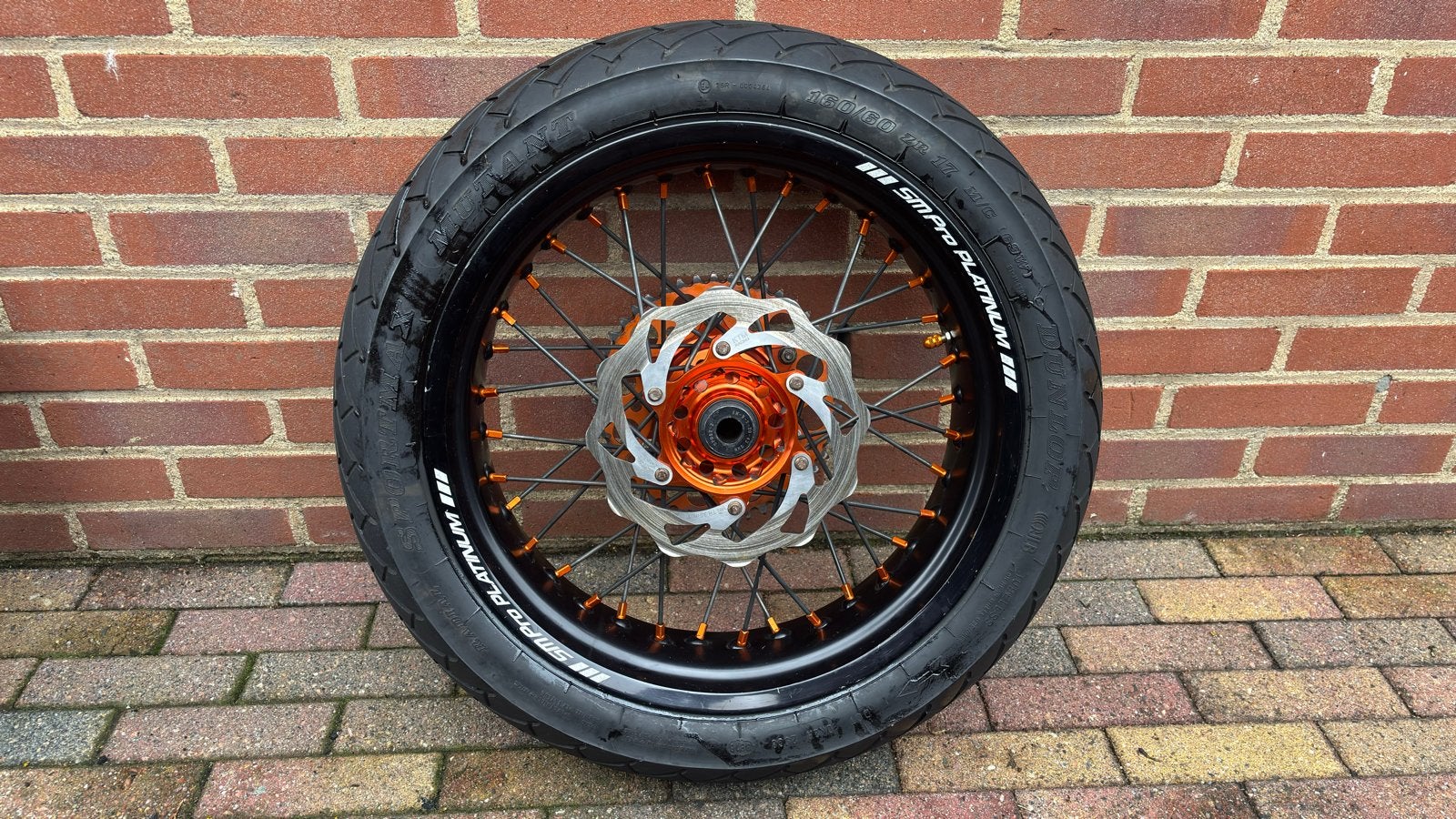 SMPro Platinum Supermoto Wielen - Oranje Naven, Ophalen, Gebruikt