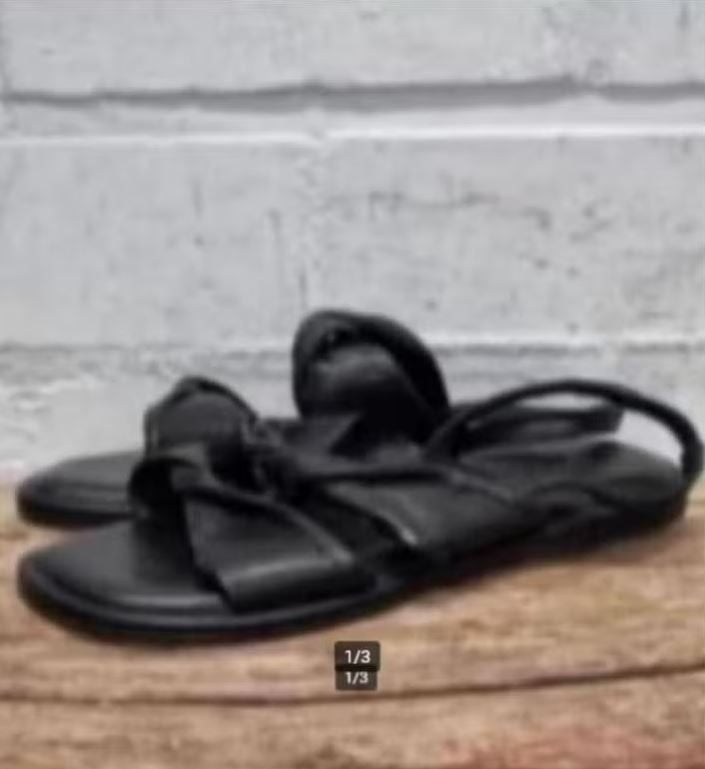 Inuovo - Prachtige leren sandalen maat 36 - Nieuw, Kleding | Dames, Schoenen, Slippers, Zwart, Inuovo, Nieuw