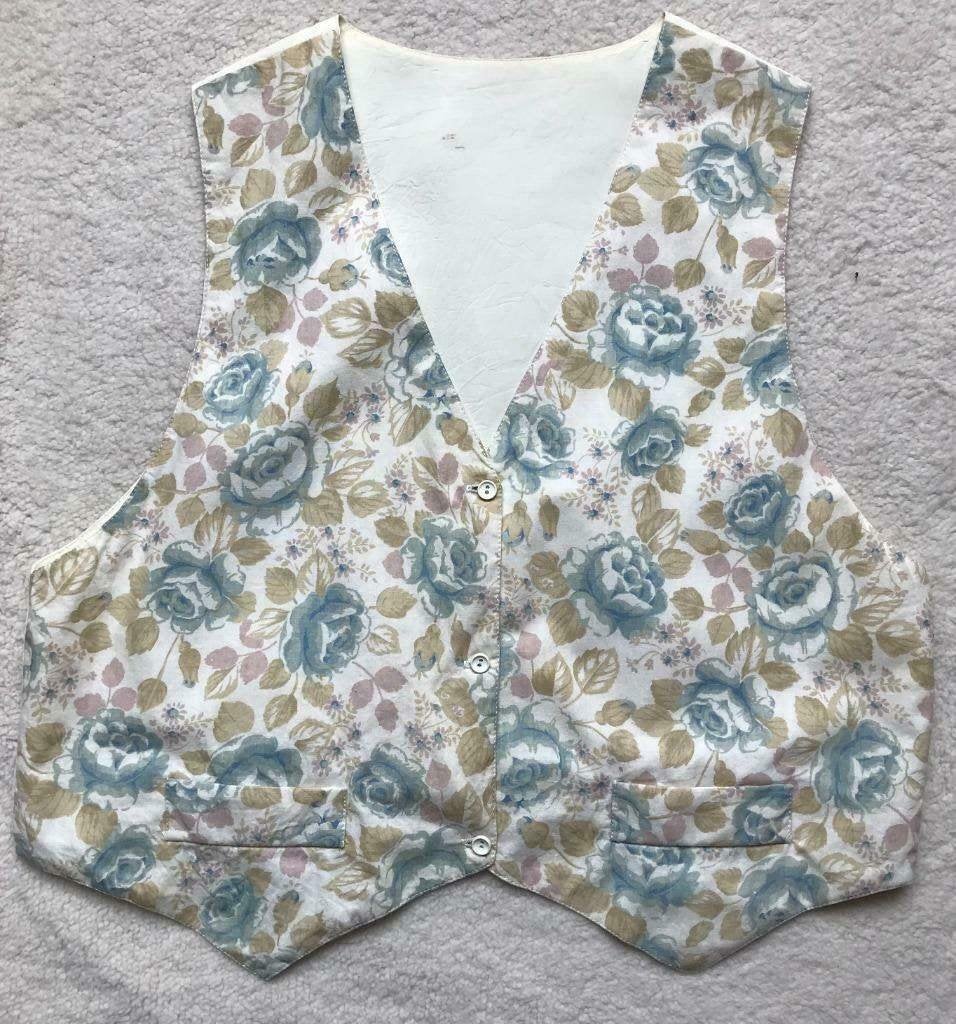 Gilet jaren 80 bloem motief maat M, Ophalen of Verzenden, Zo goed als nieuw, Maat 38/40 (M), Overige kleuren