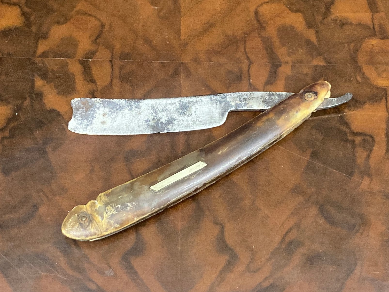 Antiek scheermes razor Wostenholm Sheffield 18e 19e eeuws, Ophalen of Verzenden, Gebruikt