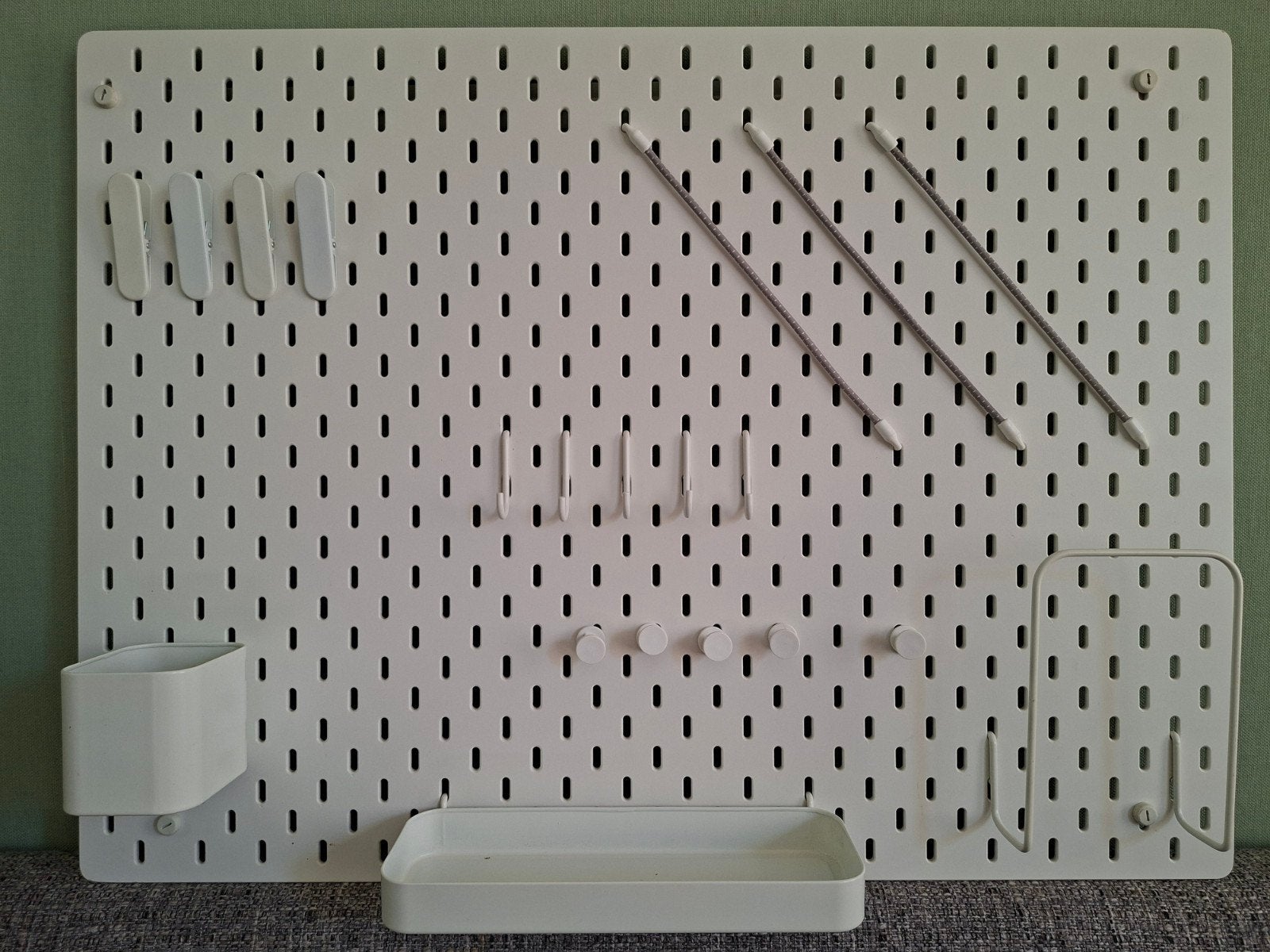 Ikea Skadis pegboard met accessoires, Ophalen