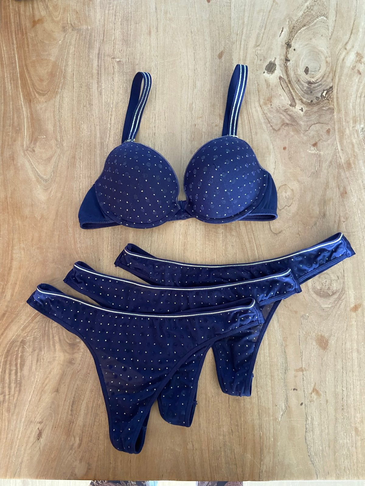 Marlies Dekkers - Petit Point - Evening Blue (75B + M), Ophalen, Blauw, Setje