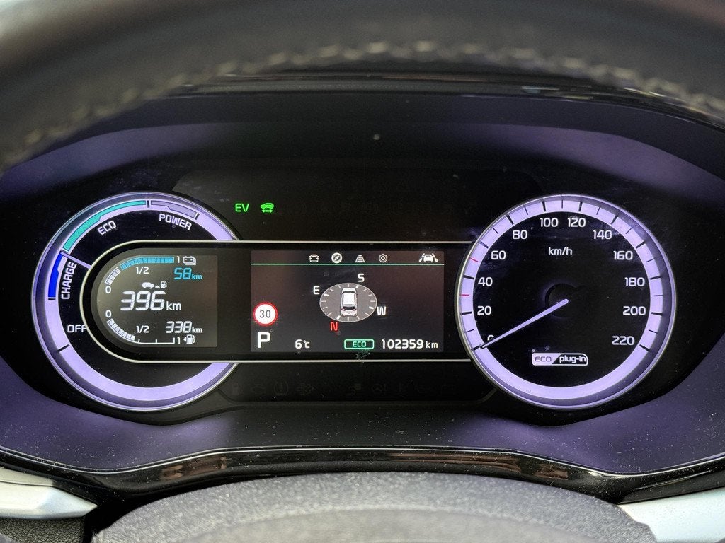 Kia Niro 1.6 GDi 141pk PHEV | DynamicLine | Lederen bekledin, Auto's, Kia, Gebruikt, Automatische klimaatregeling, Blauw, Bedrijf
