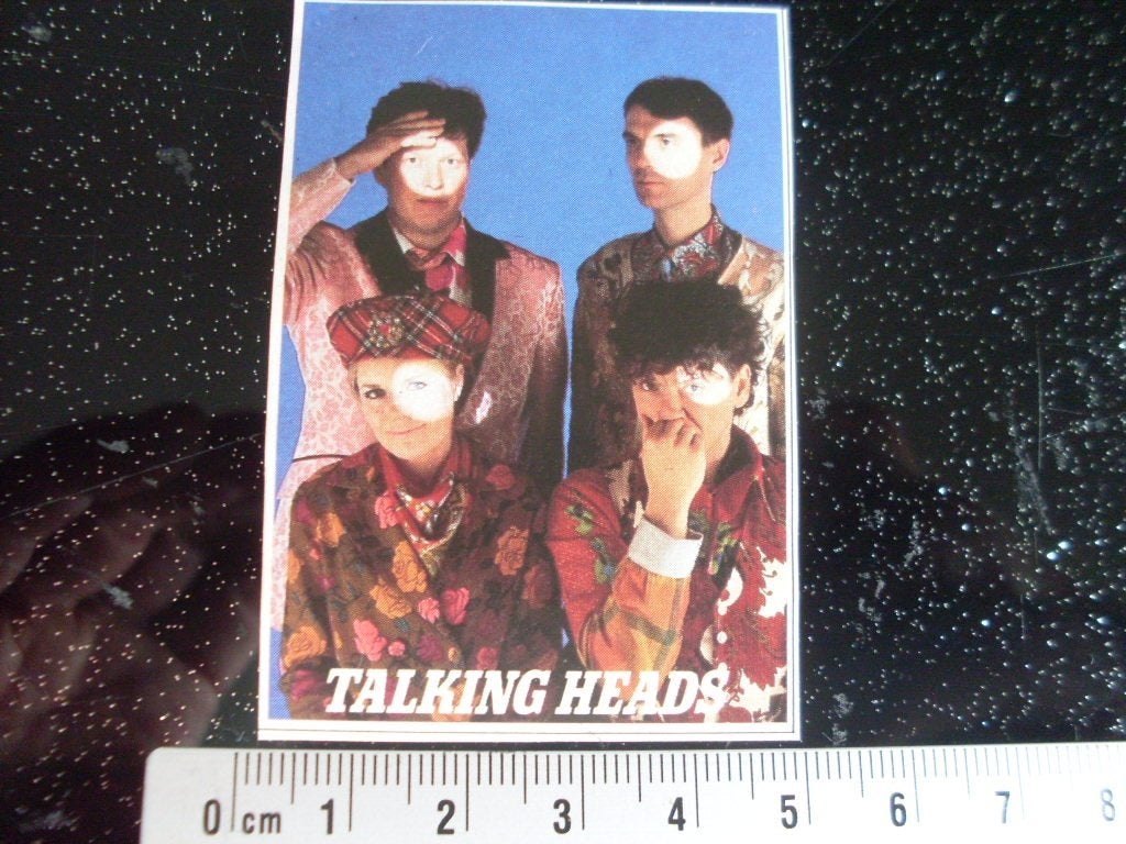 papieren sticker Talking Heads, Verzenden, Zo goed als nieuw, Film, Tv of Omroep