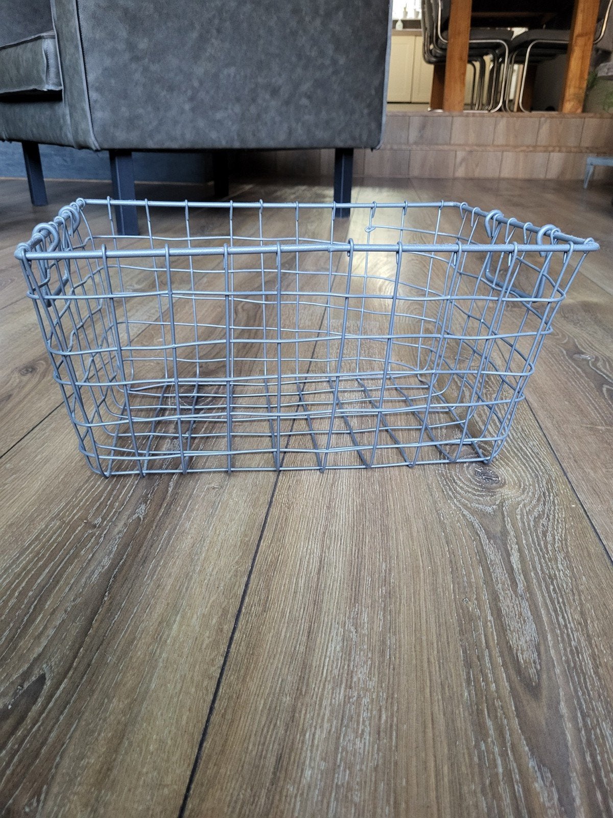 Draadmand grijs, Huis en Inrichting, Woonaccessoires | Schalen en Manden, Ophalen, Zo goed als nieuw, Rechthoekig, Overige materialen