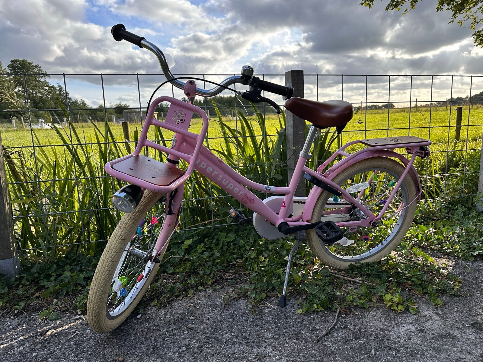 SuperSuper meisjesfiets 20 inch - Zo goed als nieuw, Ophalen, Zo goed als nieuw, Terugtraprem, 20 inch