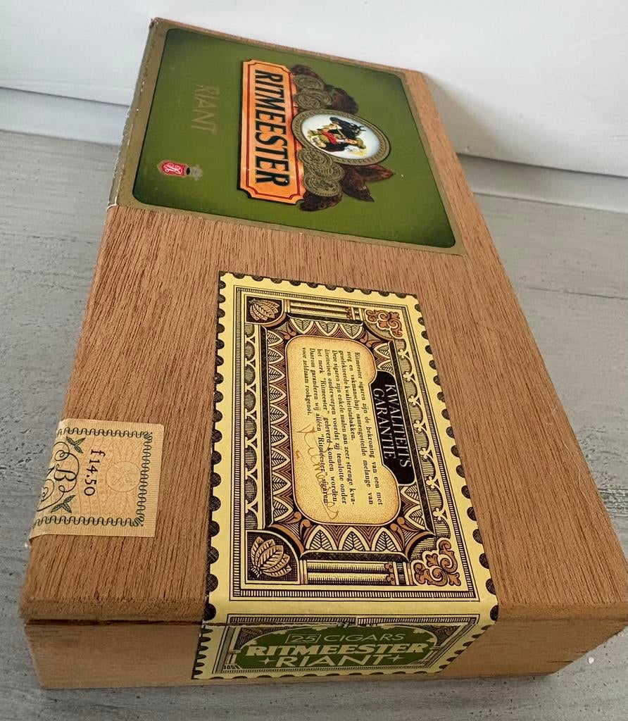 Vintage Ritmeester Sigarendoos - Houten Opbergdoos, Verzamelen, Ophalen of Verzenden, Zo goed als nieuw
