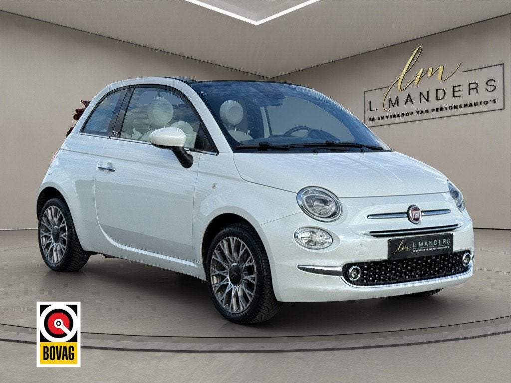 Fiat 500C 1.2 Star 2020 WIT PARELMOER | Cabrio | Navigatie |, Auto's, Keurmerk '100% Onderhouden', Gebruikt, 4 cilinders, Cabriolet