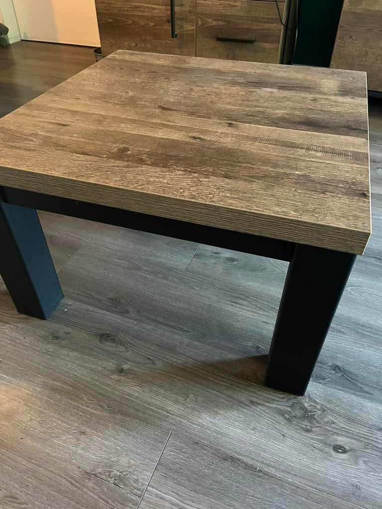 Salontafel walnoot industrieel middelburg, Huis en Inrichting, Ophalen, 100 tot 150 cm, 50 tot 100 cm, Zo goed als nieuw