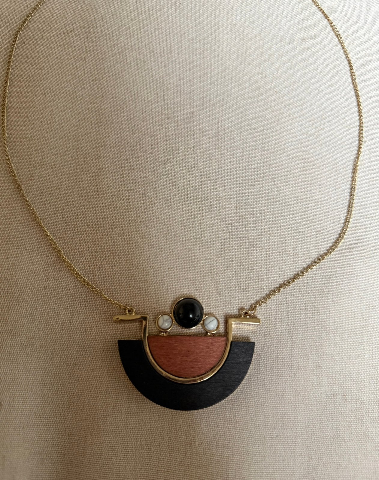 Lange boho ketting, Verzenden, Zo goed als nieuw, Goud, Overige materialen