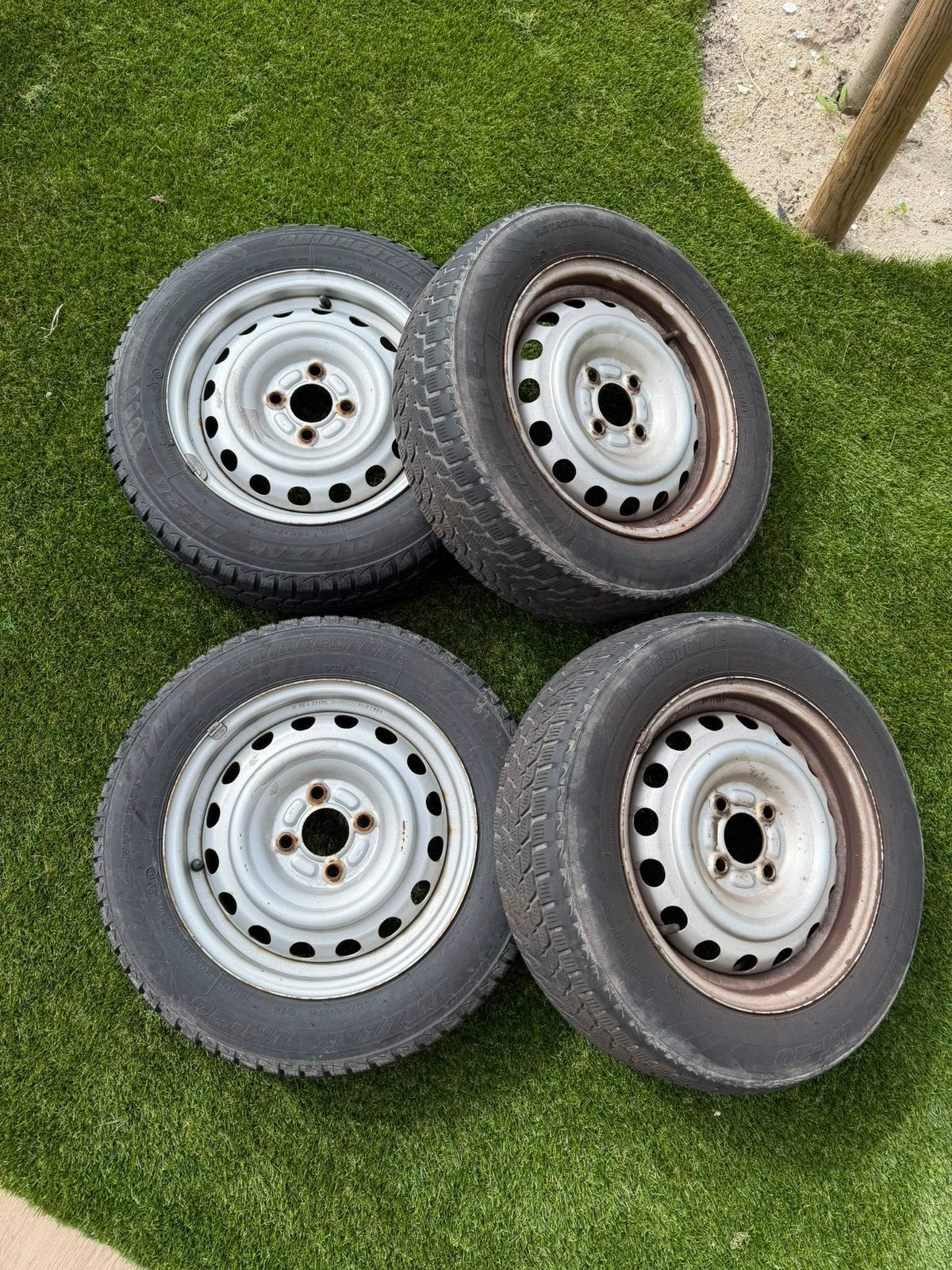 Banden op velg 165/70R14, Auto-onderdelen, Banden en Velgen, Ophalen, 14 inch, Gebruikt, Banden en Velgen