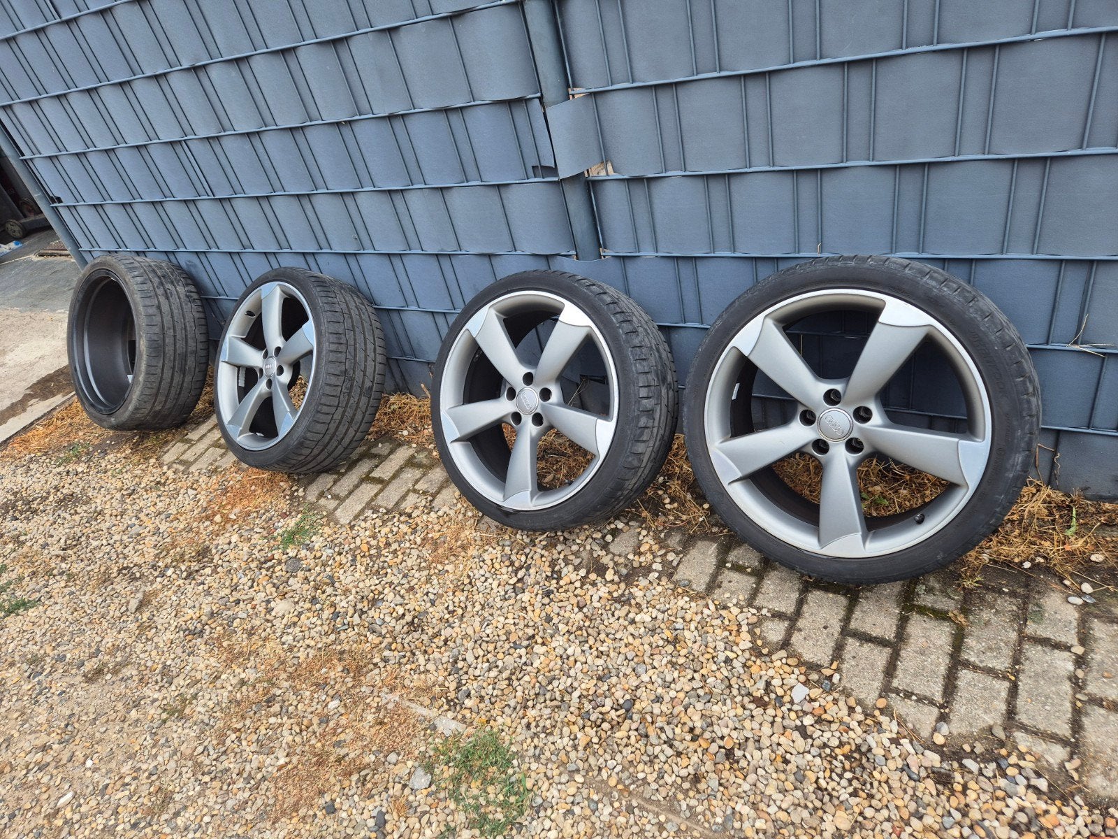 Audi 20 inch velgen met zomerbanden - 255/35ZR20, Ophalen, Gebruikt, 255 mm, Banden en Velgen