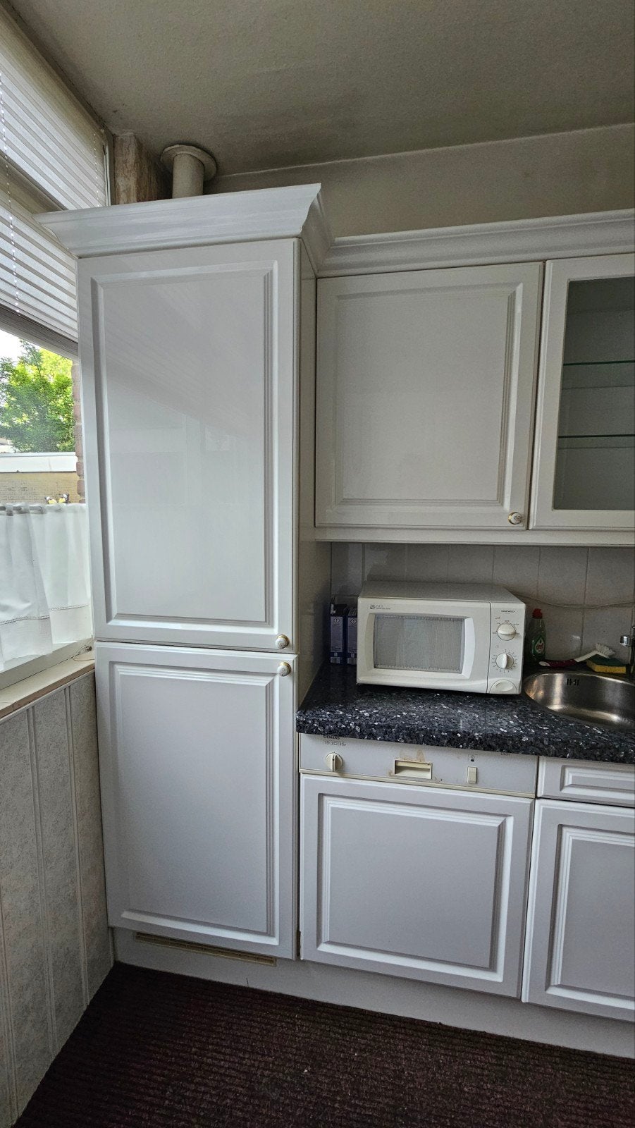 Witte keuken incl fornuis, ophalen eind juli, Ophalen, Gebruikt, Wit, Graniet of Steen