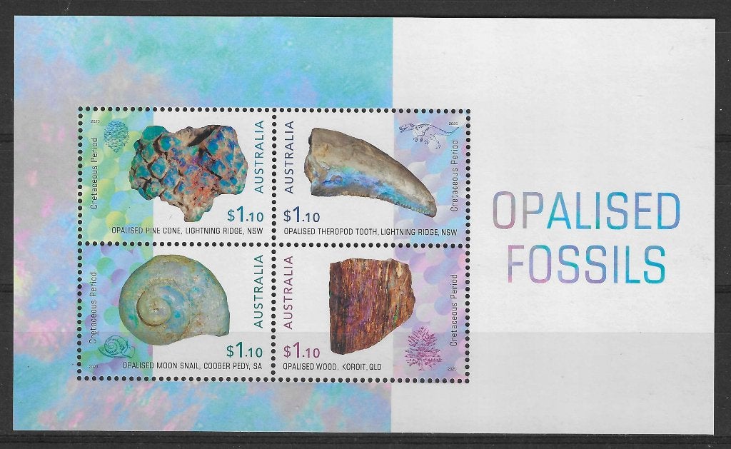 AUSTRALIE 2020, mi Blok 677 "Opalised Fossils" postfris, Ophalen of Verzenden, Postfris
