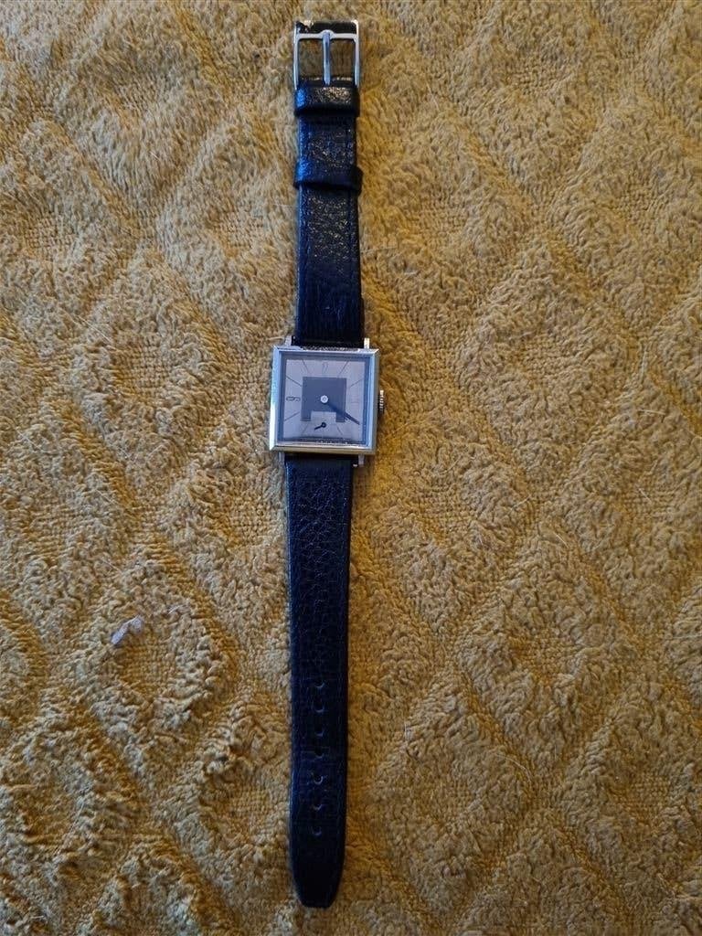 Vintage Art Deco hand wound watch with small seconds, Overige merken, Staal, Met bandje, Polshorloge
