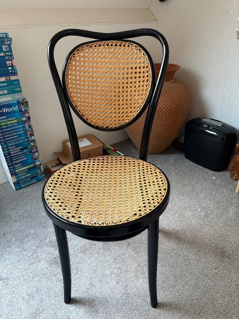 Vintage Thonet stoel, Huis en Inrichting, Ophalen, Gebruikt, Zwart, Vintage