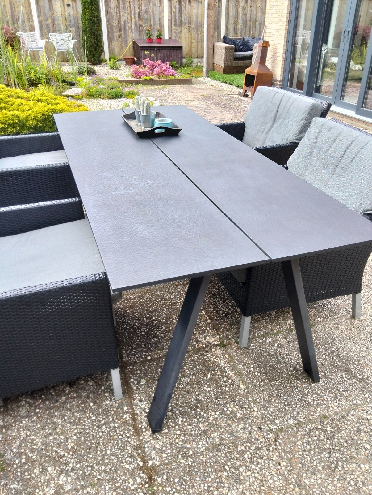 4 Bellagio tuinstoelen met kussens, zo goed als nieuw, Ophalen, Zo goed als nieuw, Wicker
