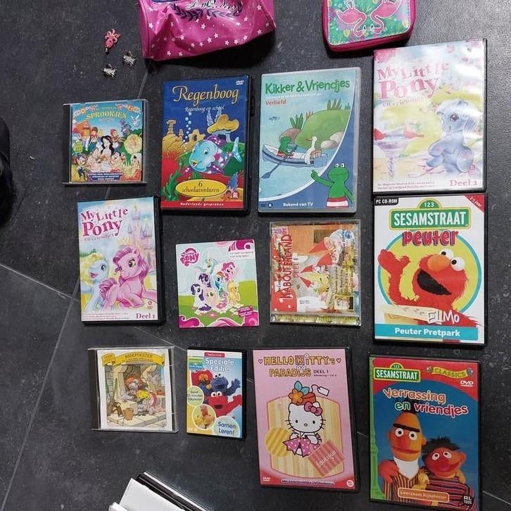 Grote collectie kinder-dvd's en cd's, Gebruikt, Alle leeftijden, Ophalen of Verzenden, Educatief