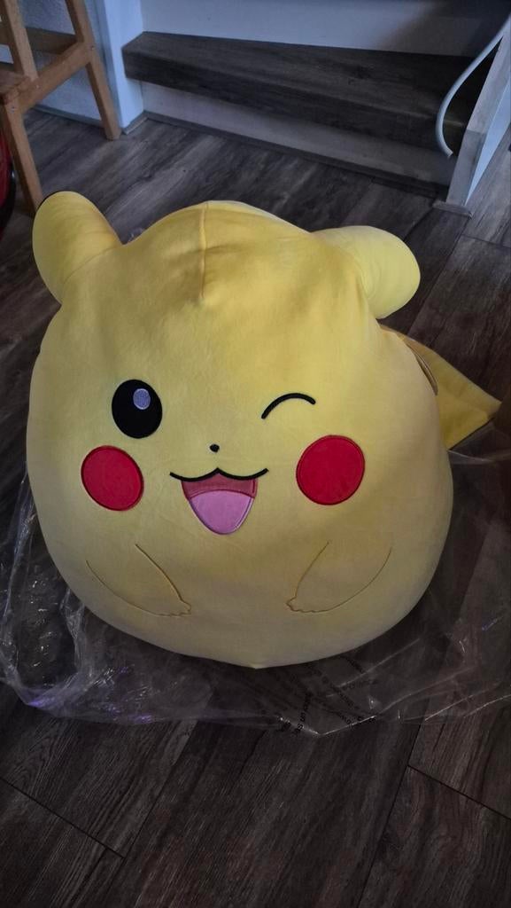 Jumbo 50cm Squishmellows Pikachu knuffel, Geel, Overige typen, Nieuw, Ophalen of Verzenden