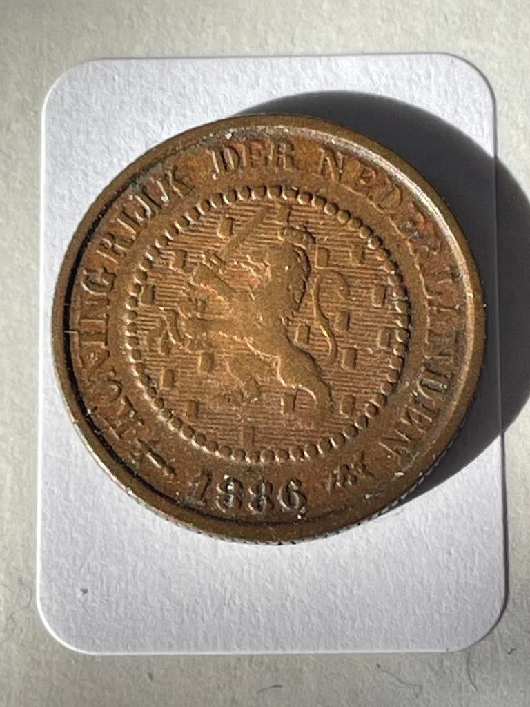 Halve cent 1886 zfr aanbieding, Verzenden, Koning Willem III, Overige waardes