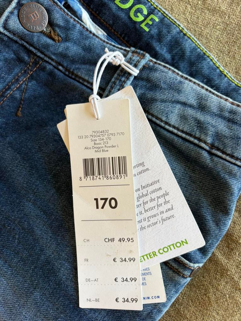WE Blue Ridge jog denim spijkerbroek 170, Ophalen of Verzenden, Nieuw, Jongen, Broek