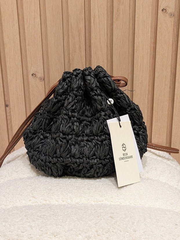 Becksondergaard - Raffia rond tasje - Nieuw, Schoudertasje, Zwart, Nieuw, Ophalen of Verzenden