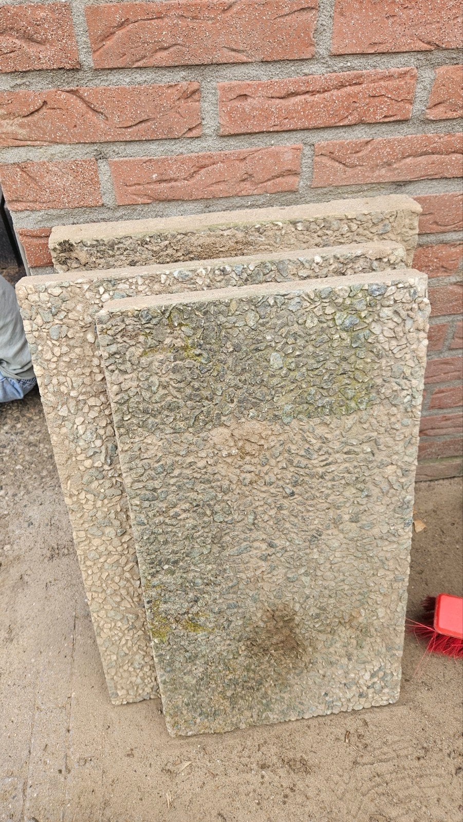 Grindtegels 40x60 cm, Tuin en Terras, Tegels en Klinkers, Ophalen, Gebruikt, Beton, Terrastegels