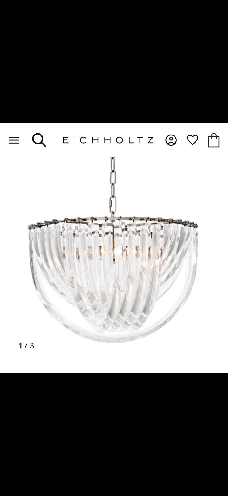 Eichholtz kroonluchter - 70 cm, Ophalen, Zo goed als nieuw, Modern klassiek