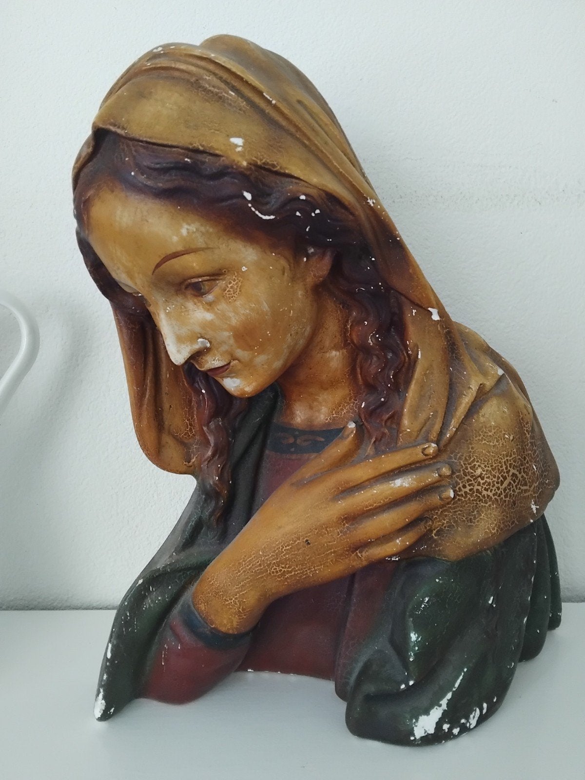 Vintage Mariabeeld - Religieus Beeld 40cm, Antiek en Kunst, Ophalen of Verzenden