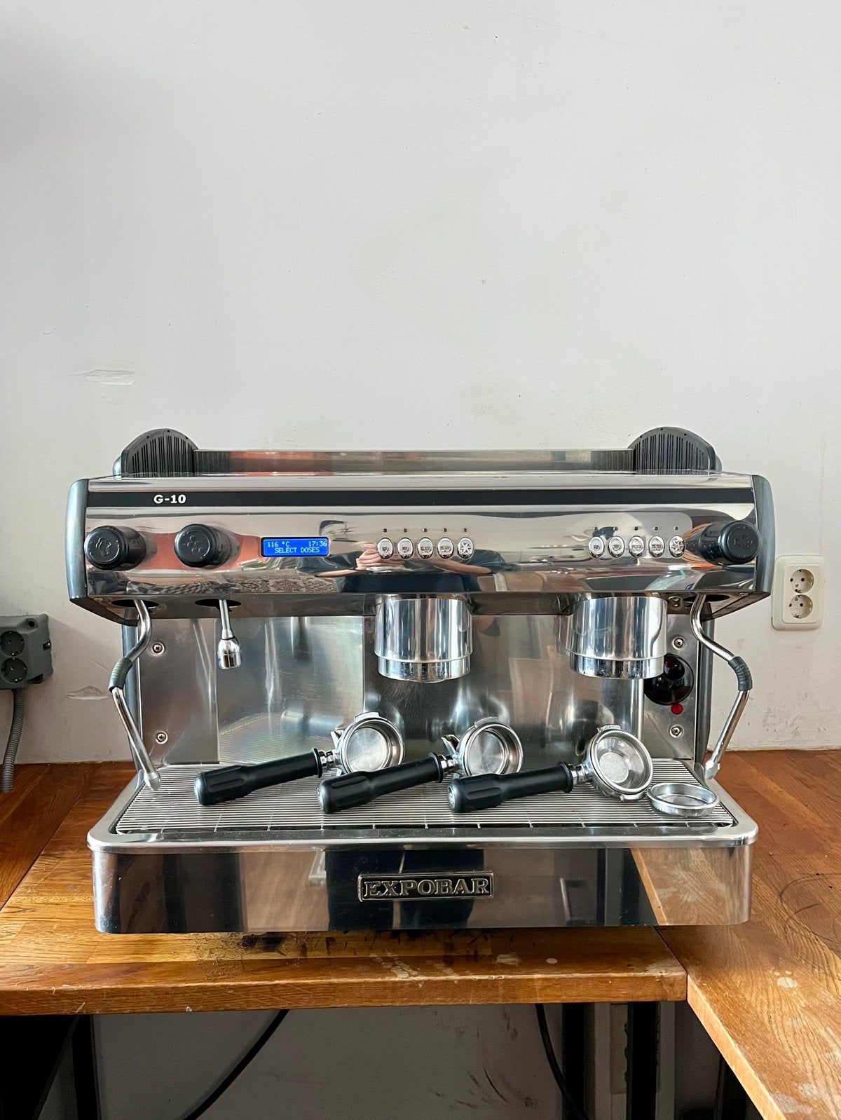Expobar G-10 espressomachine met twee Cunill bonenmalers, Ophalen
