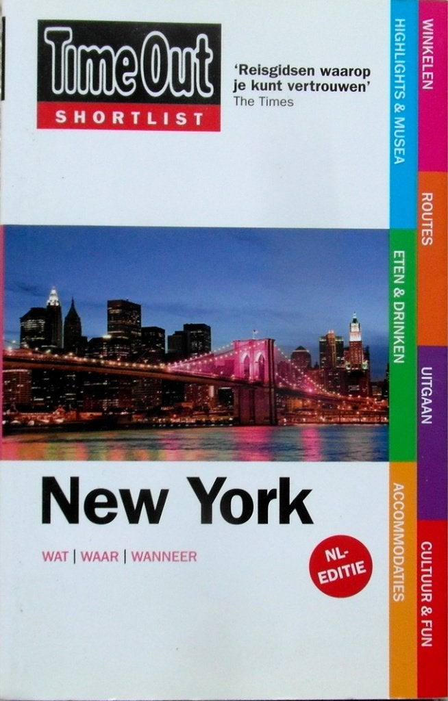 New York - Time out shortlist - WAT WAAR WANNEER, Overige merken, Europa, Ophalen of Verzenden, Zo goed als nieuw