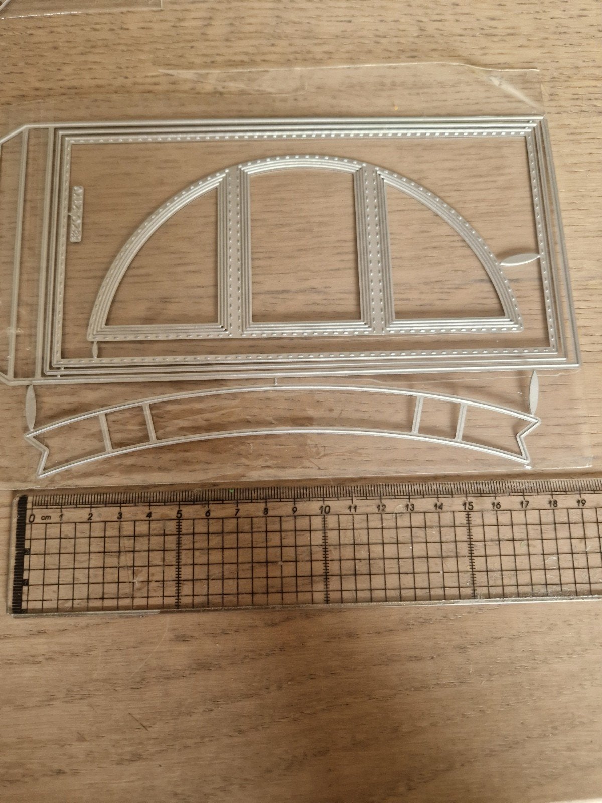 Snijmal voor Kaarten Maken - Raam met Boog en Banner, Ophalen of Verzenden, Nieuw