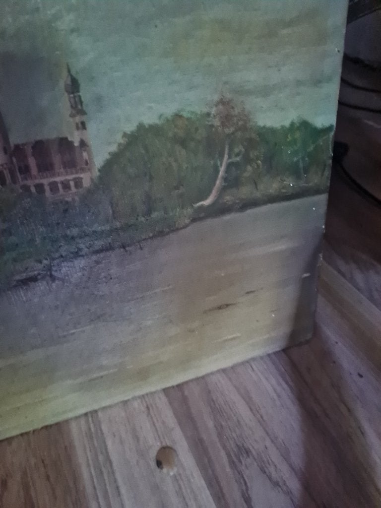 Olieverf schilderij op paneel oudje, Ophalen of Verzenden