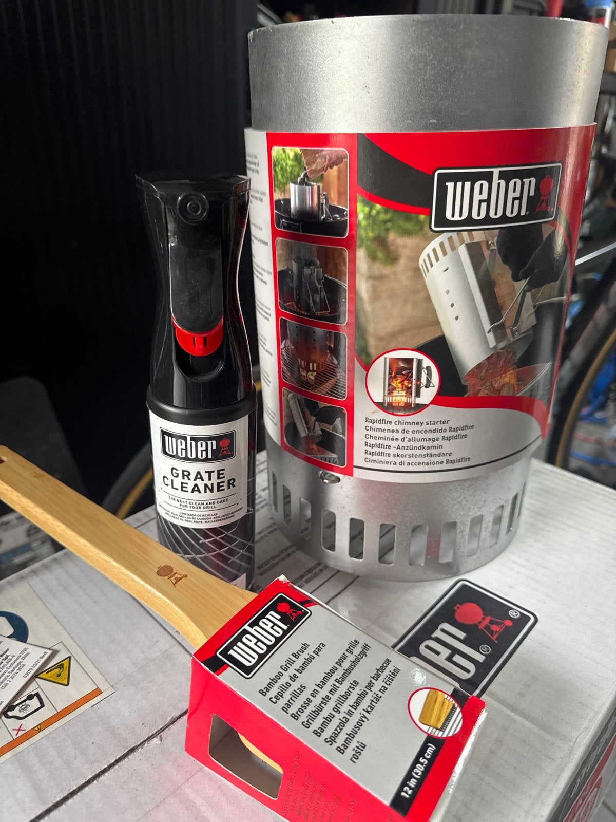 Weber Go-Anywhere BBQ set: grill, starter, reiniger, borstel, Ophalen of Verzenden, Nieuw