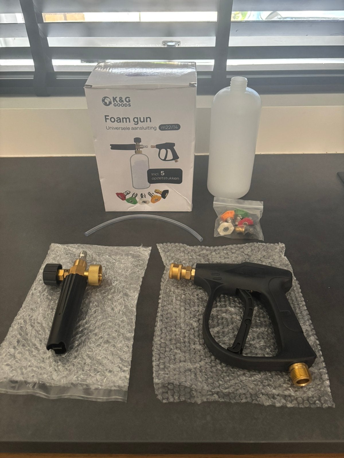 Foam gun, Ophalen