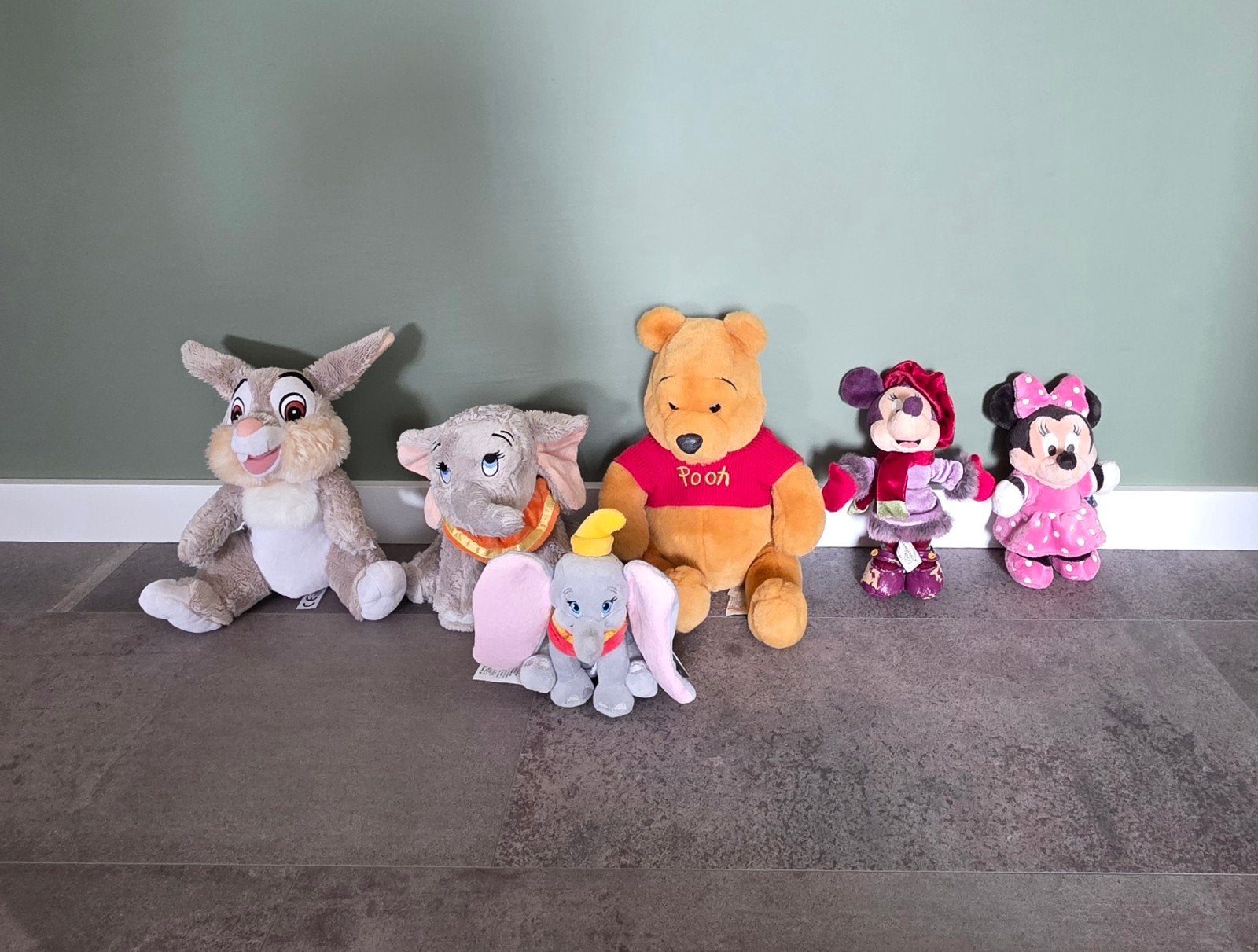 Disney knuffel Stampertje Dombo Minnie Mouse Winnie de Poeh, Ophalen of Verzenden, Knuffel