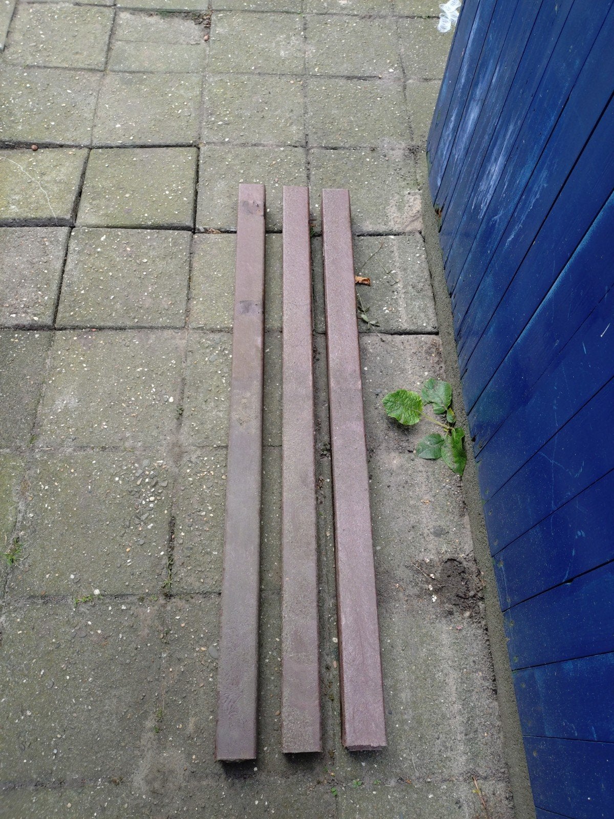 Gebruikte kunststof palen 125 cm, 7x7 cm, Tuin en Terras, Ophalen, Gebruikt, Minder dan 180 cm, Palen