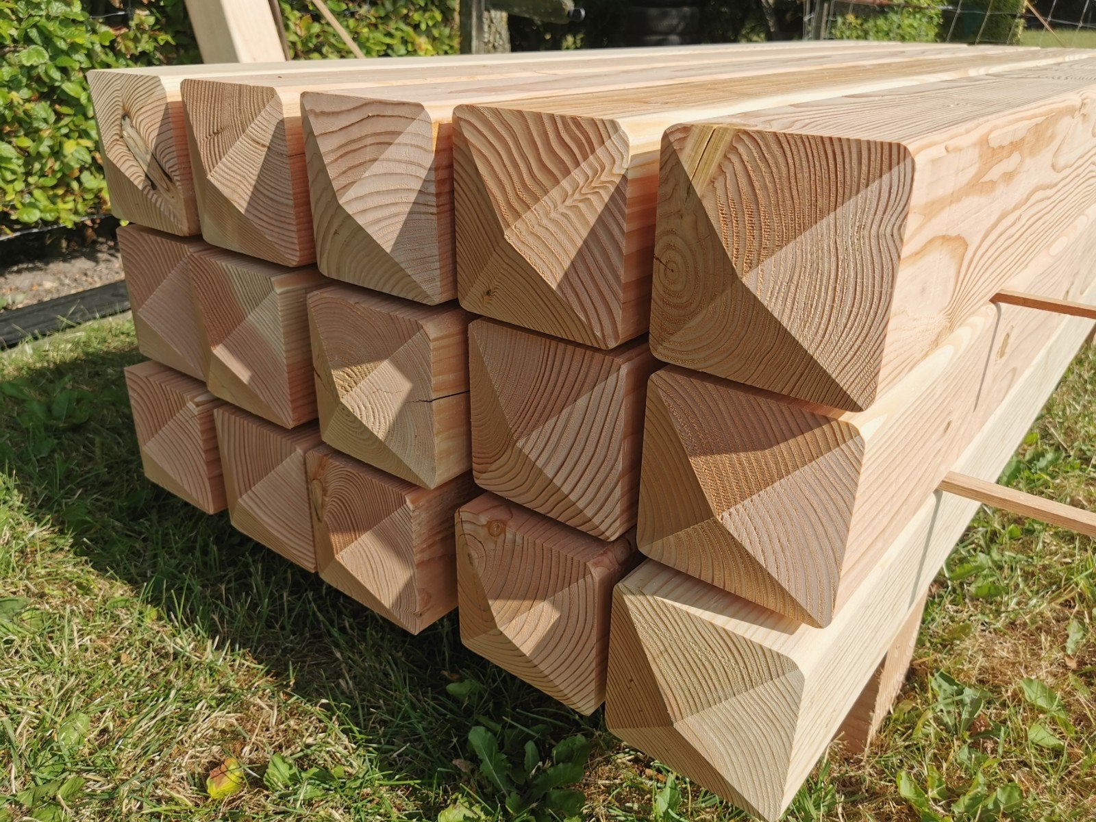 Douglas paal 140x140x2000 mm met diamantkop, Ophalen, Nieuw, 250 cm of meer, Palen