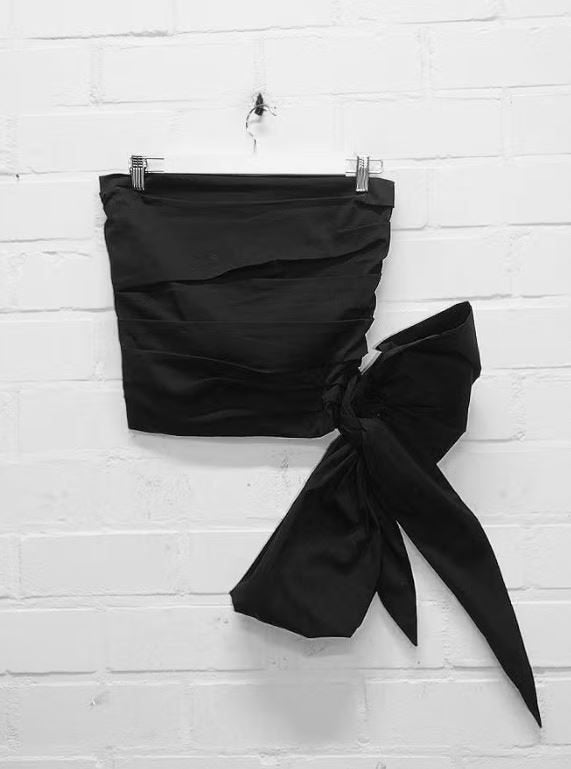 VIVEH - Strapless top grote strik maat 46, 48 en 50 - Nieuw, Zwart, Nieuw, Ophalen of Verzenden, X
