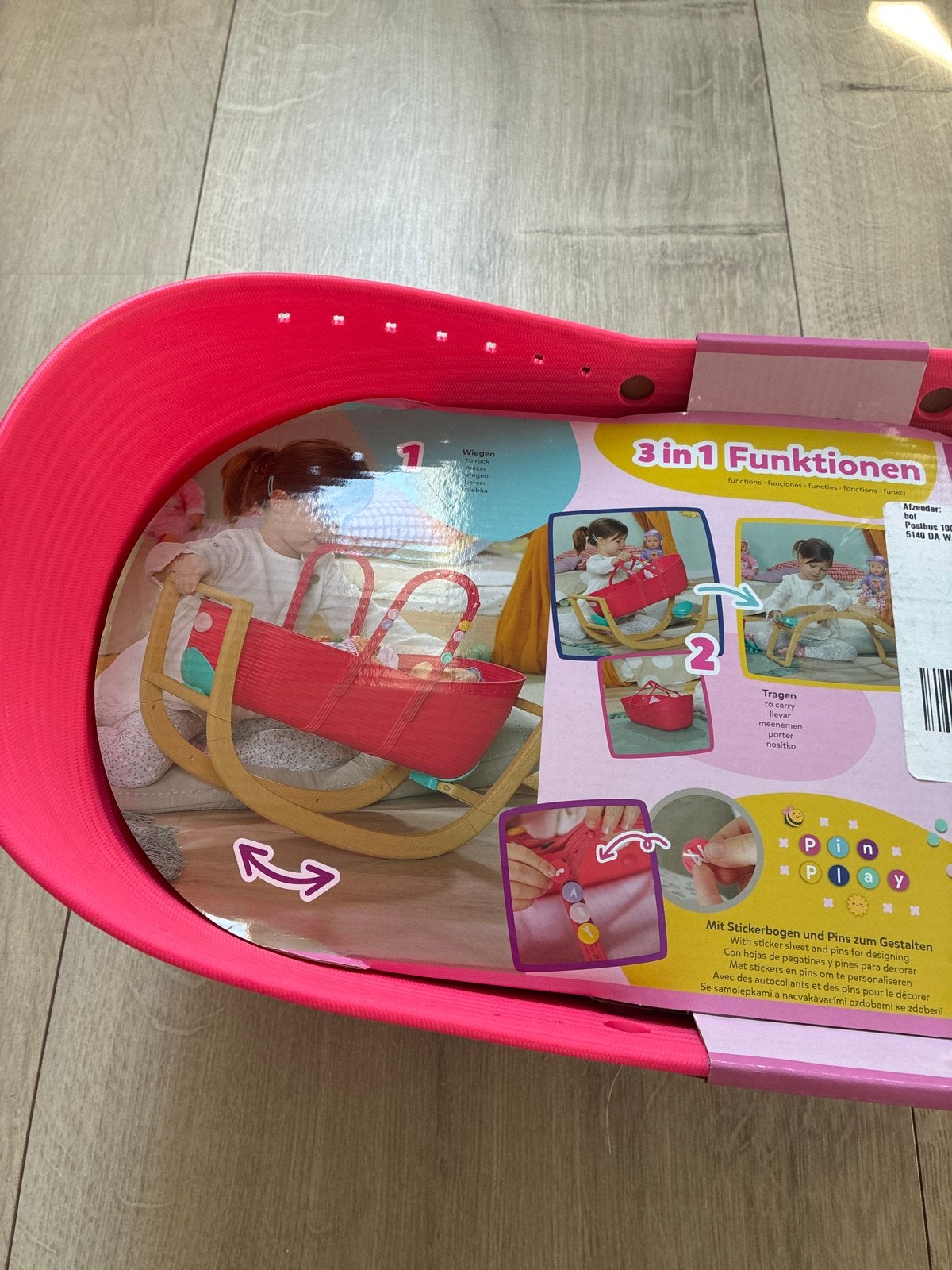 Wiegje/ draagmand babyborn, Kinderen en Baby's, Speelgoed | Poppen, Ophalen of Verzenden, Nieuw, Babypop