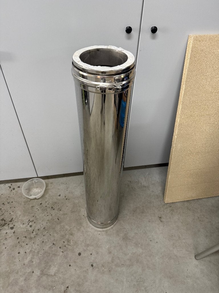 ICS25 dubbelwandige schoorsteenpijp Ø150 mm – 1 meter, Ophalen of Verzenden, Inbouw, Hout, Nieuw