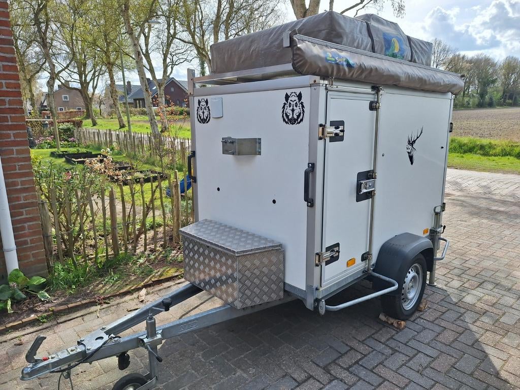 Kampeer kar, daktent, mini caravan, teardrop, aanhanger, Ophalen