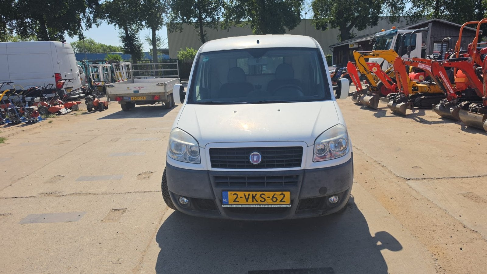 Fiat Doblo 1.9 MJ DPF 2010, Auto's, Bestelauto's, Voorwielaandrijving, Zwart, 4 cilinders, Wit