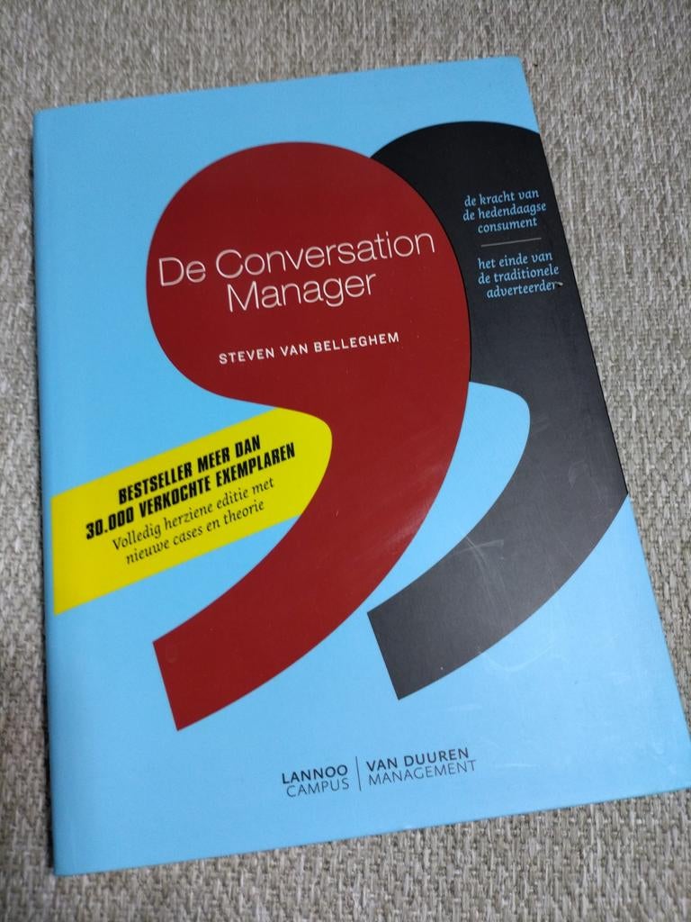 De Conversation Manager - Steven Van Belleghem, Ophalen of Verzenden, Zo goed als nieuw, Management, Steven Van Belleghem
