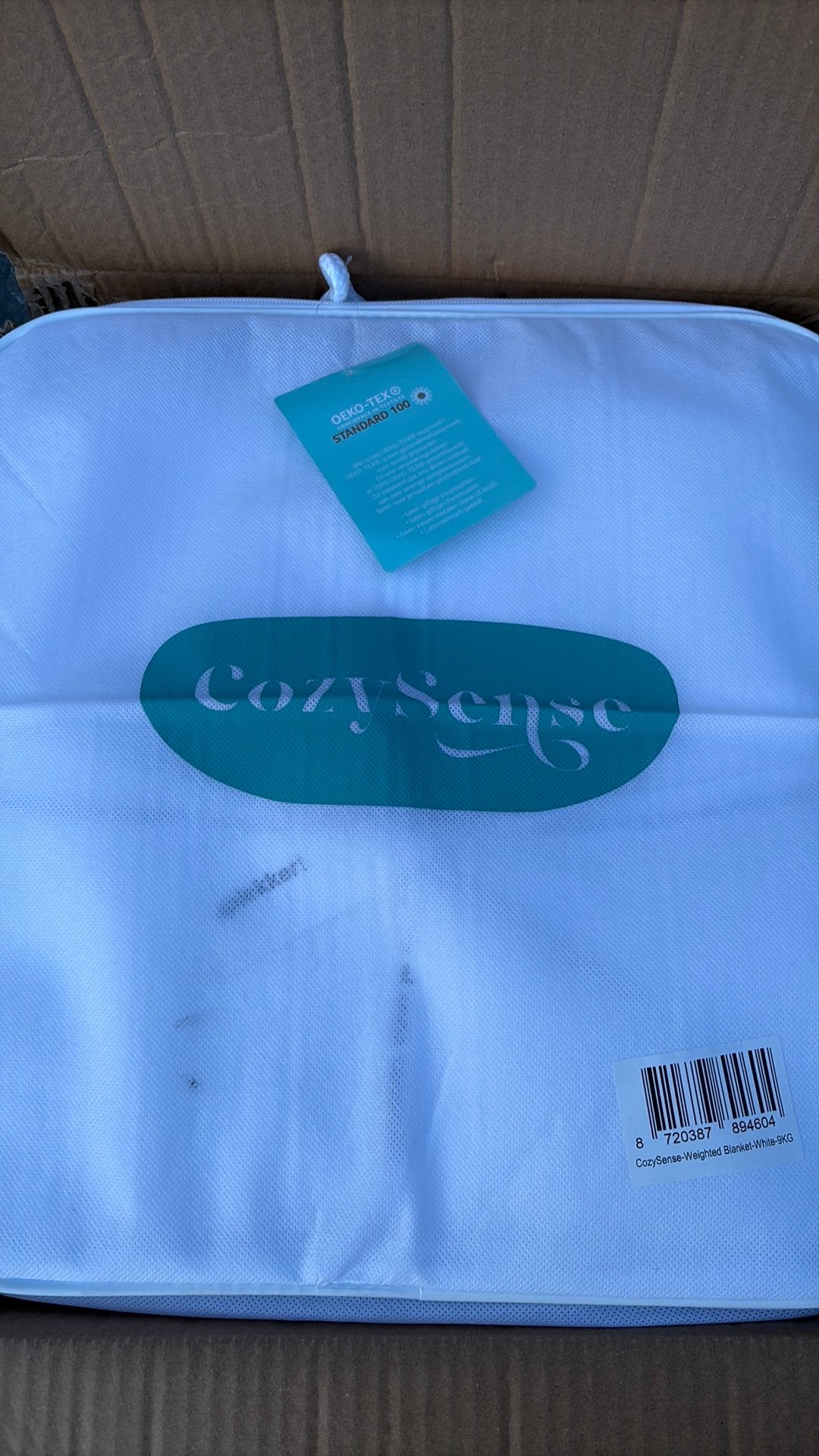 Verzwaringsdeken 140 x 200 NIEUW 9 kilo COZY SENSE, Eenpersoons, Bamboe, Wit, Wasbaar